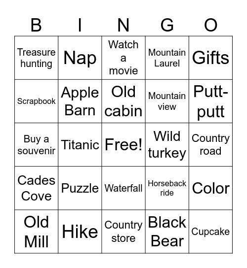 Birthday Bingo Card