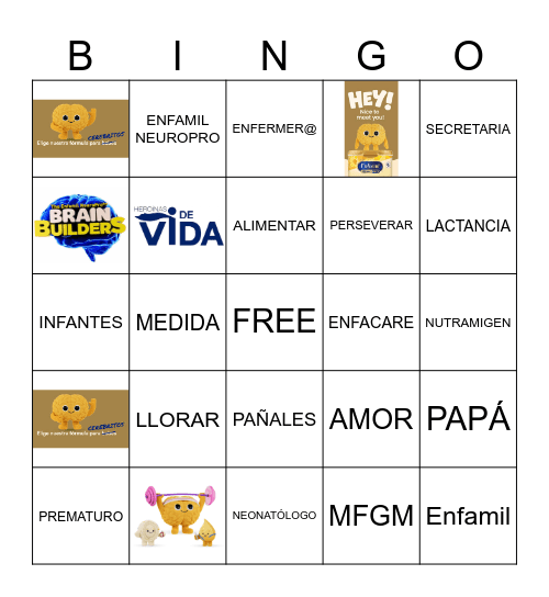ENFAMIL BINGO TIME Bingo Card