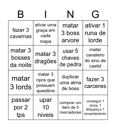 Elden Ring NG+ PT-BR Bingo Card