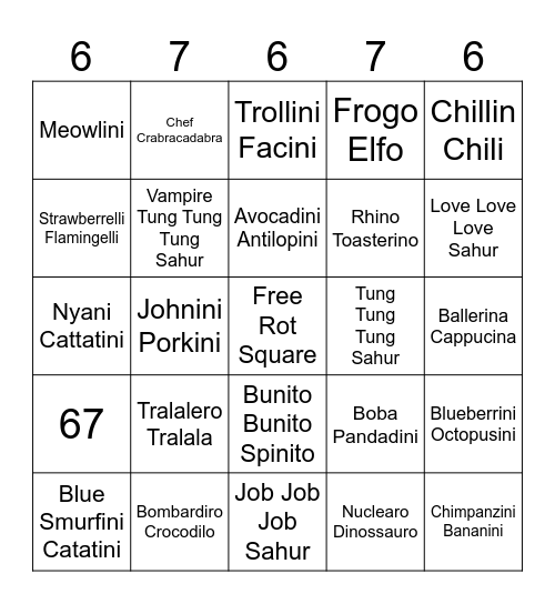 Bingo Card