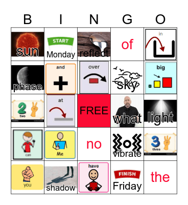 1st Grade BINGO Card