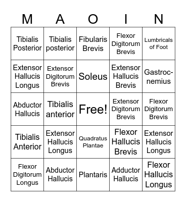 Bingo Card