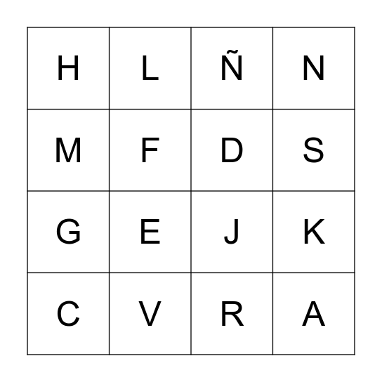 DIGA YOOO Bingo Card