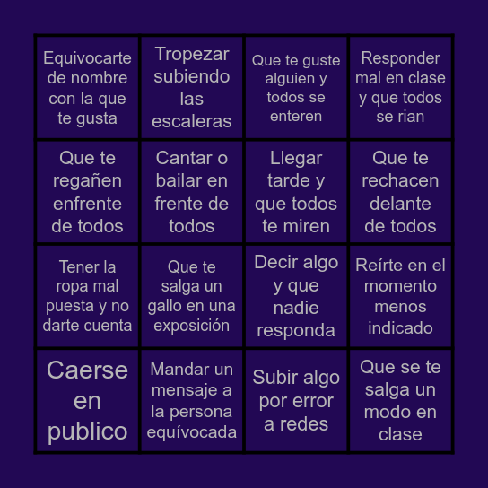 DIGA YA Bingo Card