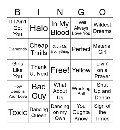 Bridgerton Bingo Card