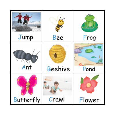 SPRING ANIMALS Bingo Card