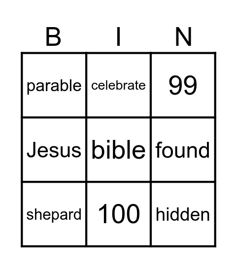 Lost Sheep Bingo Card