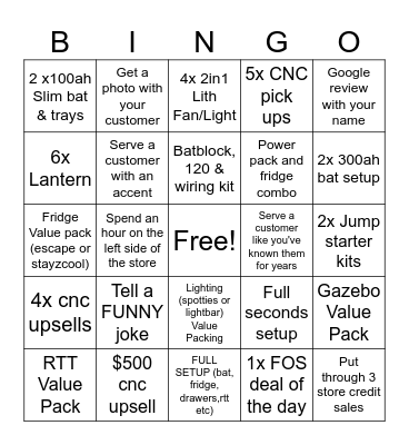 KINGS Bingo Card
