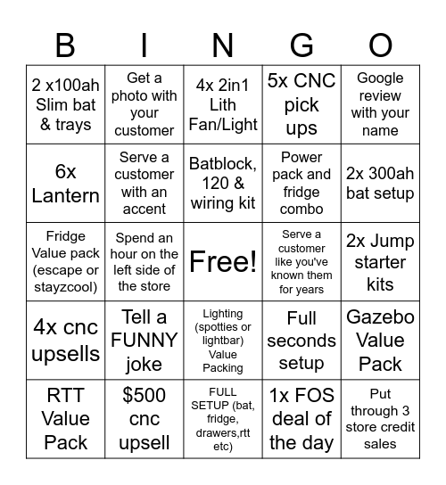 KINGS Bingo Card