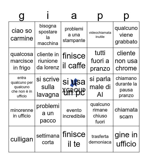 settimana 5 di aprile no aspetta in che senso settimana 5 qui qualcuno ha sbagliato qualcosa Bingo Card