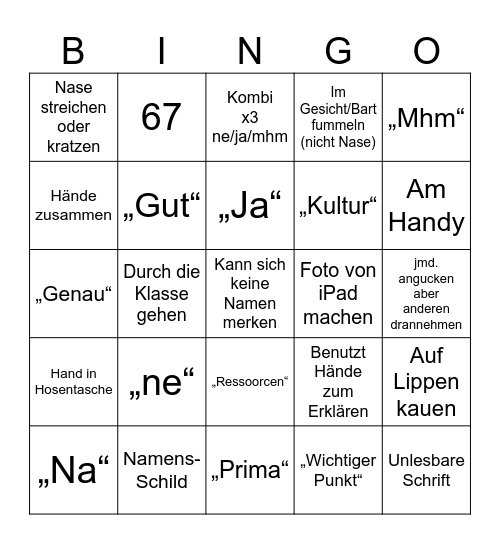 Kuck(uk)-Bingo Card