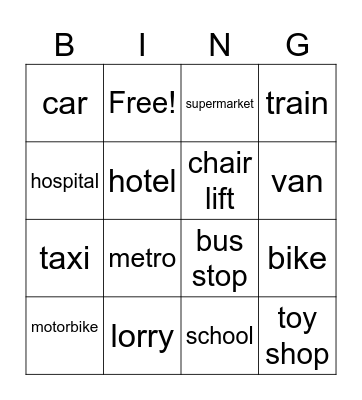 town Bingo Card
