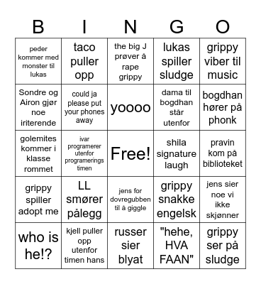 en im Bingo Card