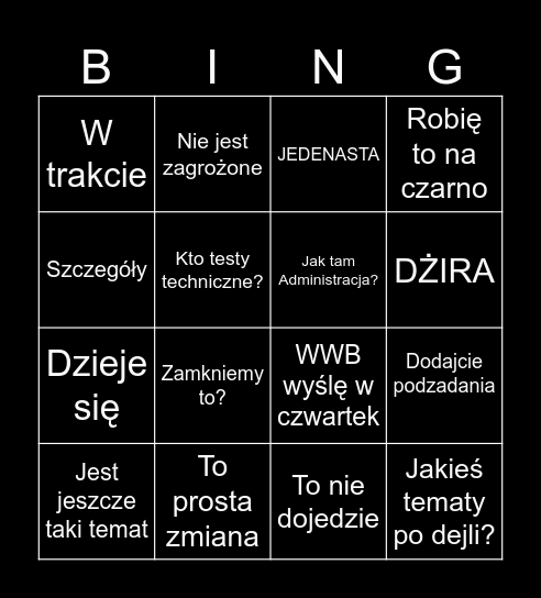 Daily FZR Bingo Card