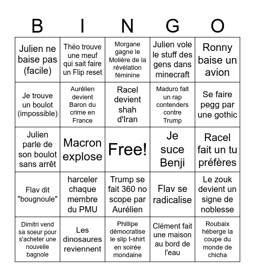 Bingo 2026 Bingo Card