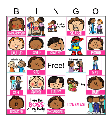 Personal Safety BINGO Card