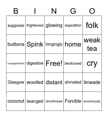 Coraline 40-50 Bingo Card