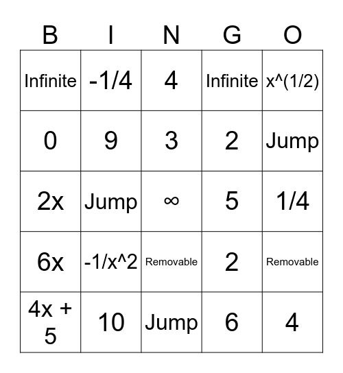 Bing∞ Bingo Card