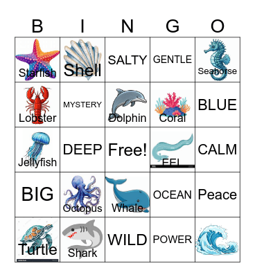OCEAN Bingo Card