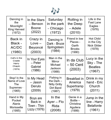 SOMETHING "IN" SOMETHING Bingo Card
