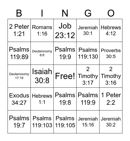 JBQ Reference Bingo 1 Bingo Card