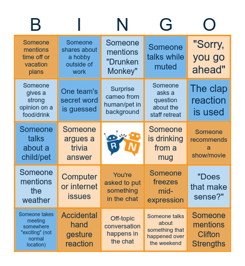 RN Happy Hour Bingo Card