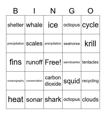 Science Bingo Card