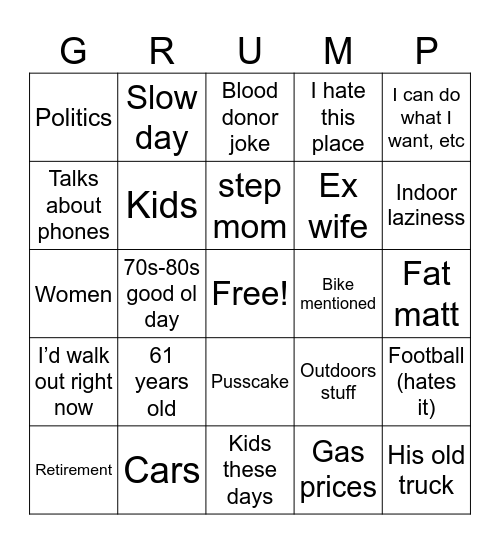 Im 61 Bingo Card