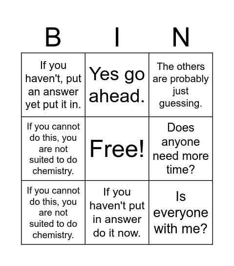 Ramesh bingo Card