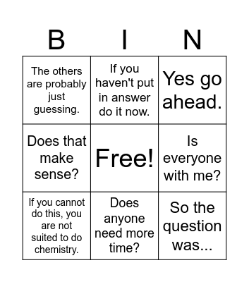 Ramesh bingo Card