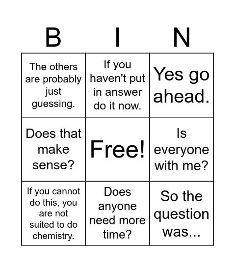 Ramesh bingo Card