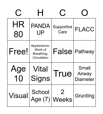 Race Through the Ages Bingo Card