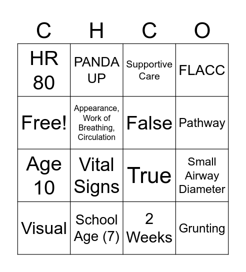 Race Through the Ages Bingo Card