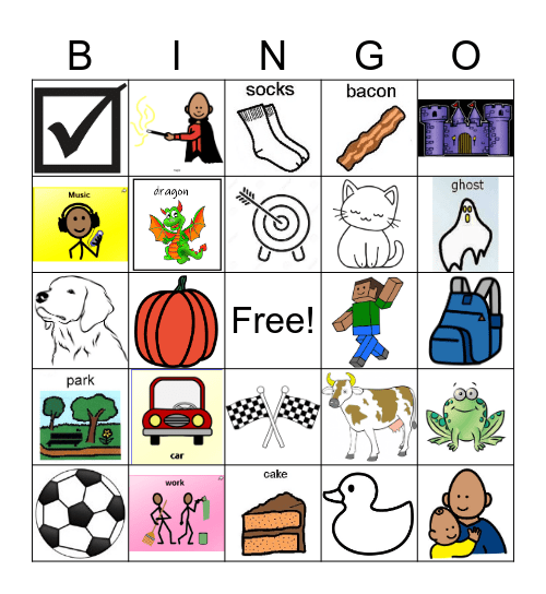 G and K Sounds Bingo Card