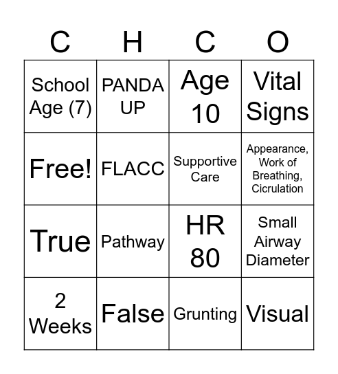 Race Through the Ages Bingo Card