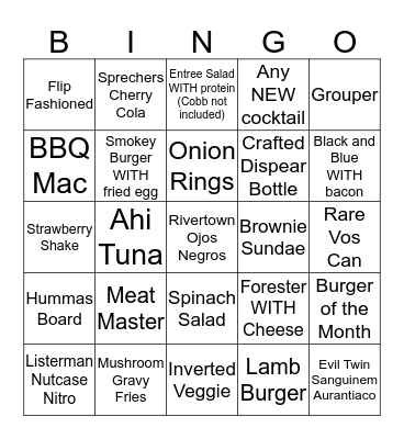 Friday Flip Bingo Card