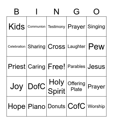 Colbern Road BINGO! Bingo Card