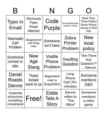 North MS IT Bingo Card