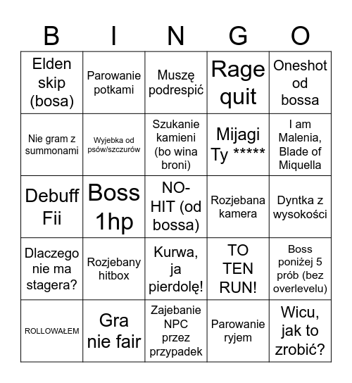 ELDEŃSKIE MALUSZKOVE Bingo Card