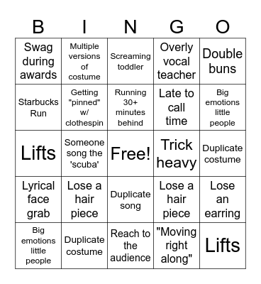 Rainbow Comp 2026 Bingo Card