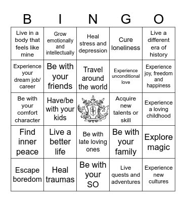 I Shift To… Bingo Card