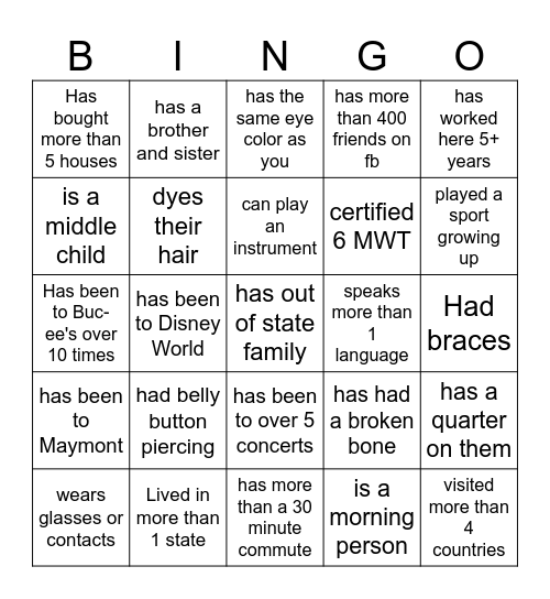 North 8  WON 2026 Bingo Card