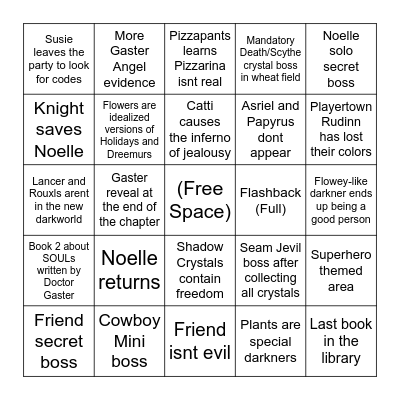 Chapter 5 Bingo Card