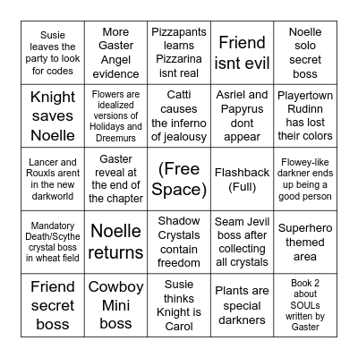 Chapter 5 Bingo Card