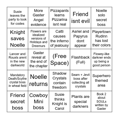 Chapter 5 Bingo Card
