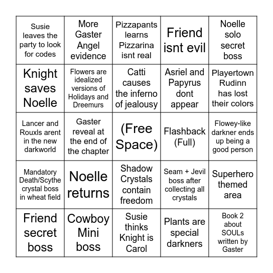 Chapter 5 Bingo Card