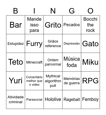 bingo 3 Bingo Card