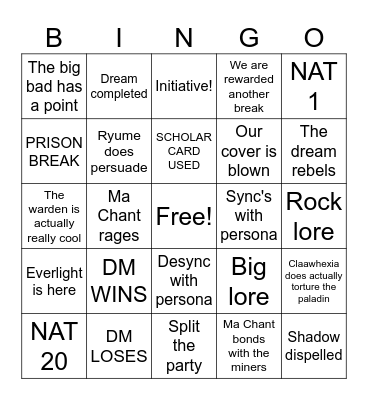 WILD BINGO Card