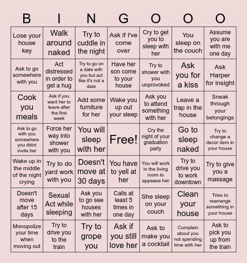 Month of May Ruthlessness Bingo Card