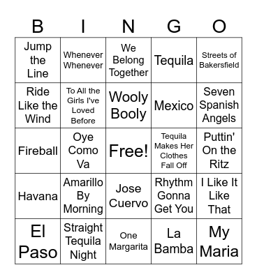 Cinqo De Mayo Party! Bingo Card